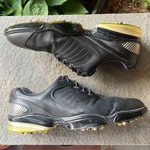 FootJoy Golf Shoes 53145 Flex Zone Black Size 13M Mens Leather Used FJ Sport
